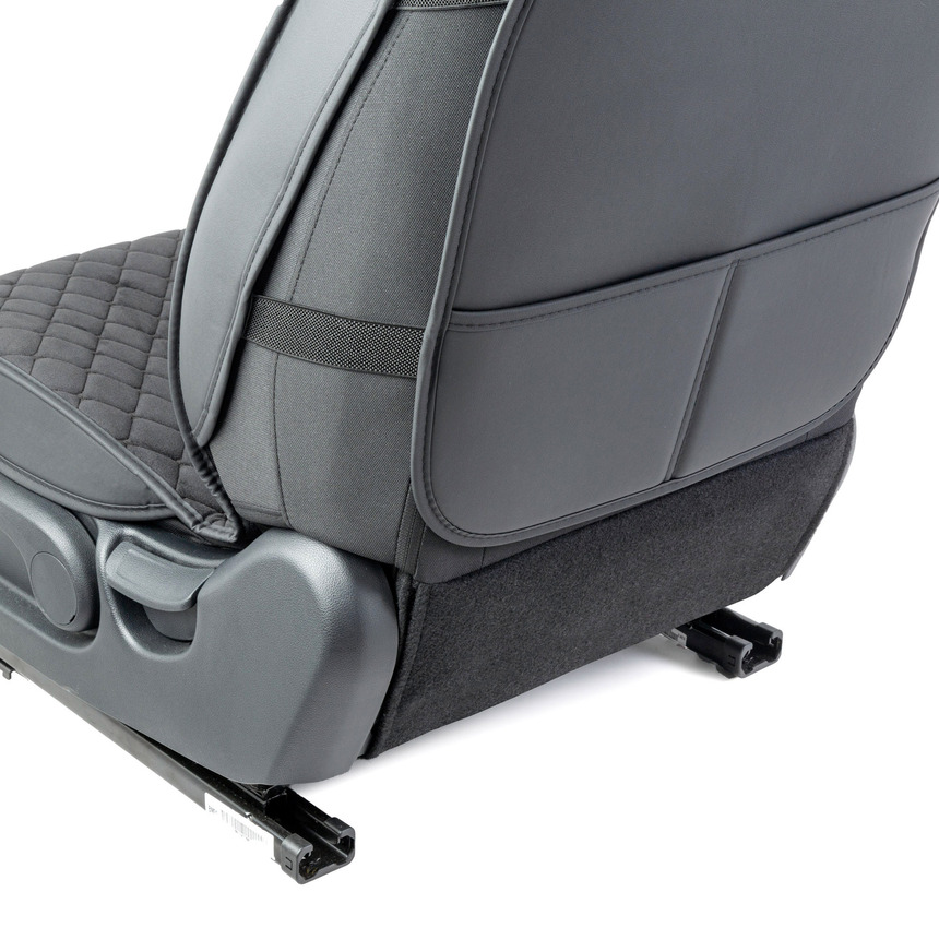 Каркасные накидки на передние сиденья "Car Performance", 2 шт., алькантара CUS-2012 BK/BK