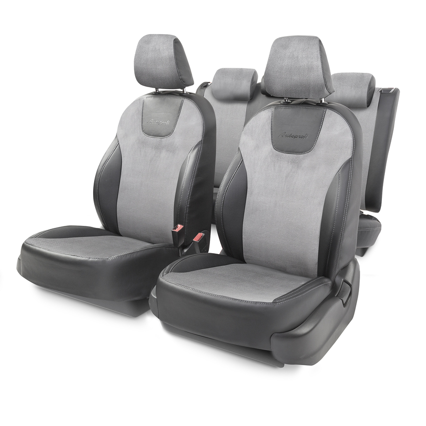 Чехлы на сиденья модельные алькантара SKODA OCTAVIA-3 (2013+) OCT-3Lt(13+)40-60 A BK/D.GY