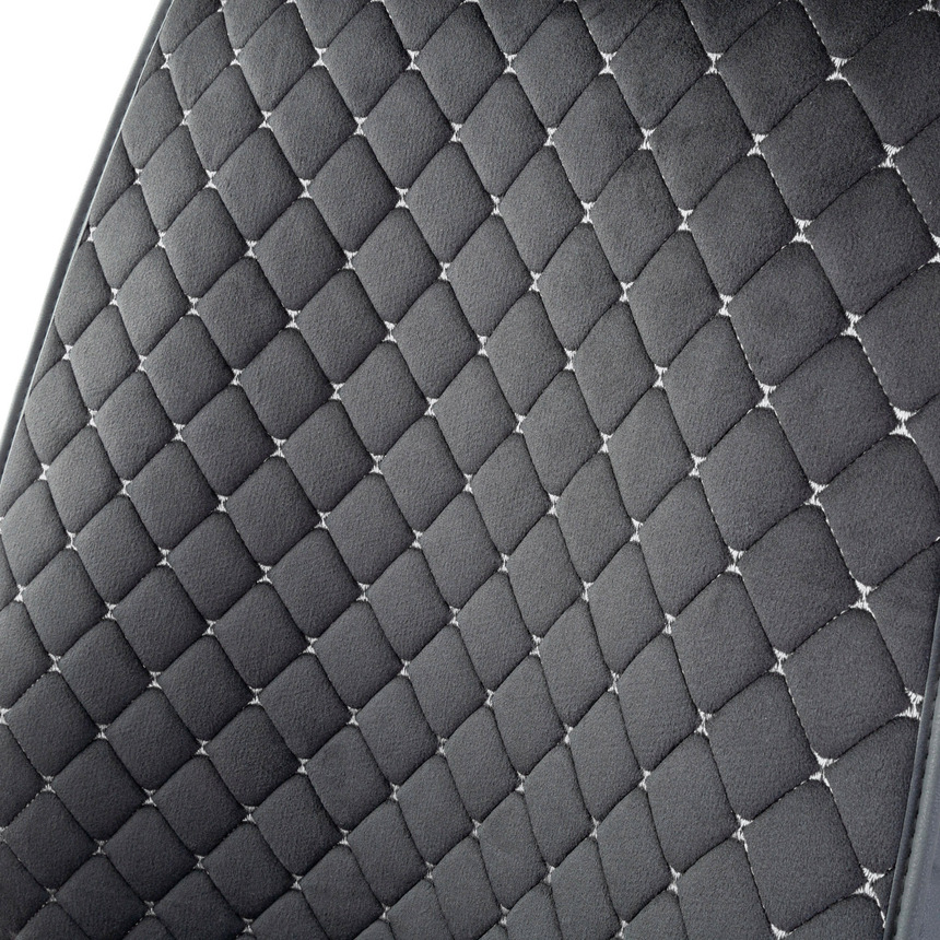 Каркасные накидки на передние сиденья "Car Performance", 2 шт., алькантара CUS-2012 BK/GY