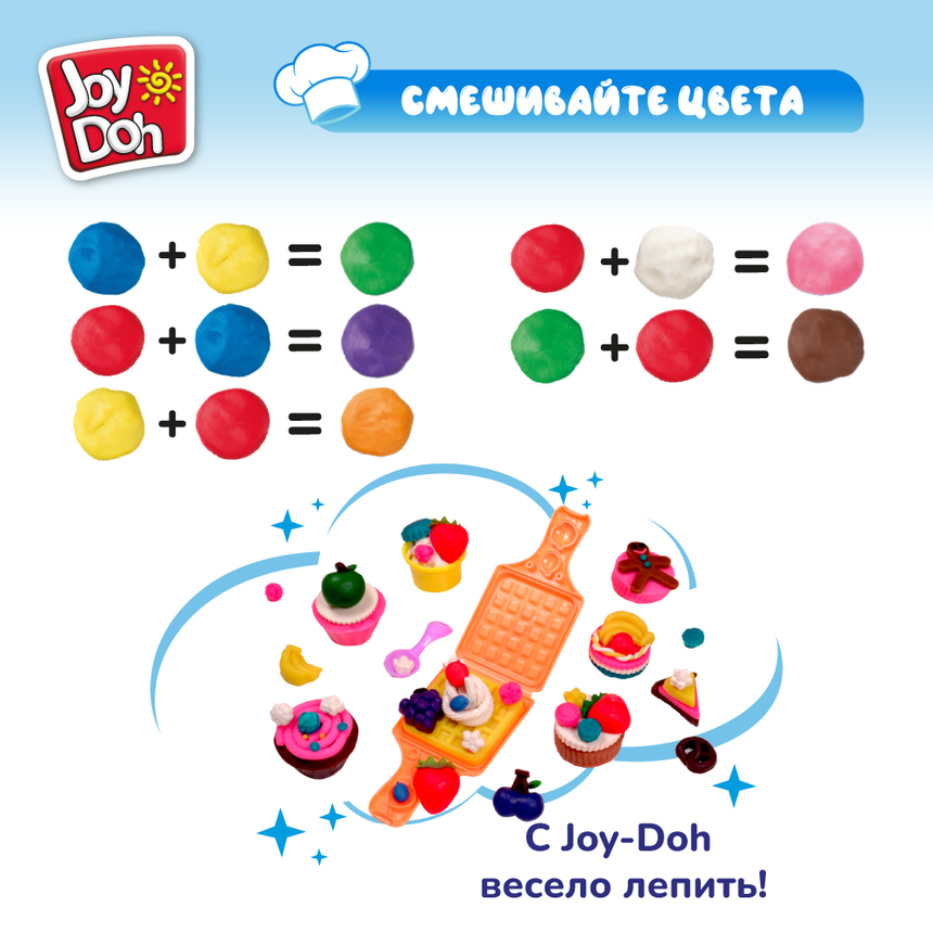 Масса для лепки Joy Doh, набор ШЕФ КОНДИТЕР PASTRY-448 pot