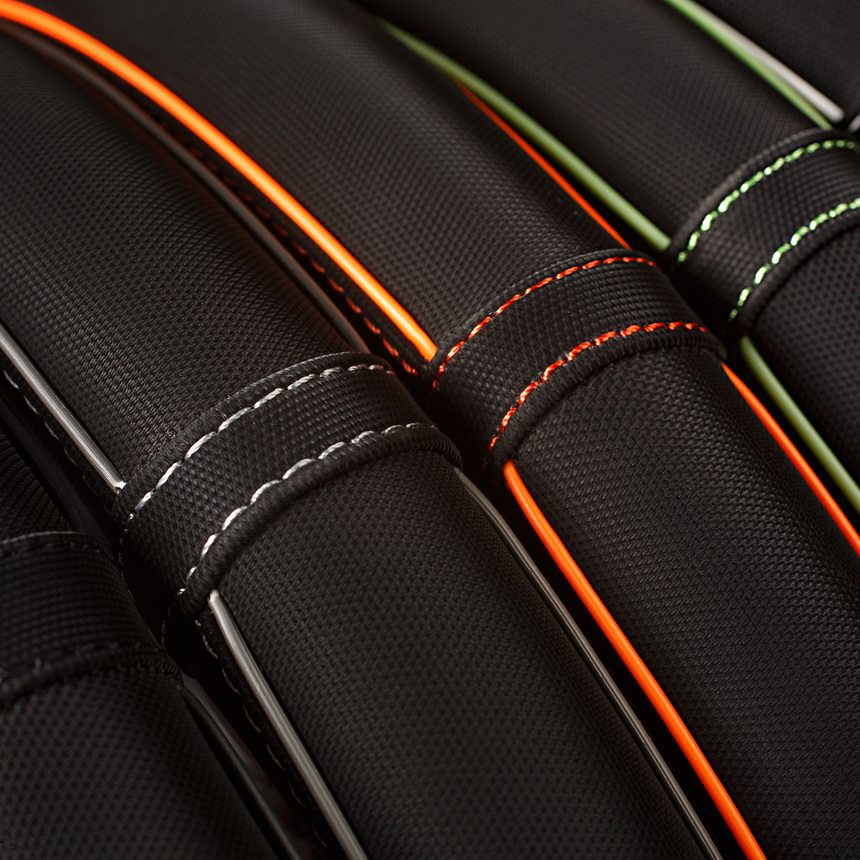 Оплётка руля AUTOPROFI, синтетический нубук AP-2020 BK/ORANGE (M)