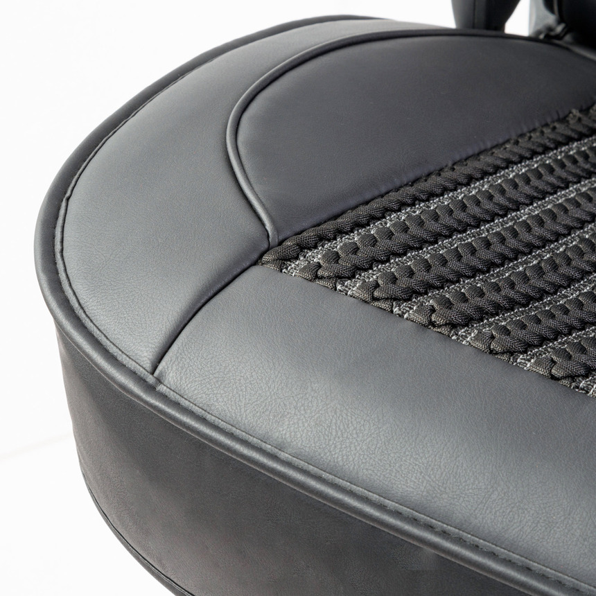 Каркасные накидки на передние сиденья "Car Performance", 2 шт., экокожа CUS-2072 BK/BK