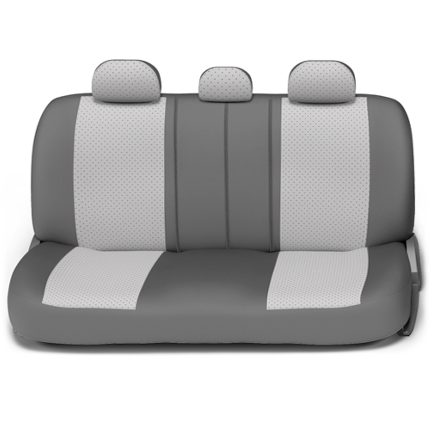 Чехлы на сиденья универсальные экокожа MATRIX MTX-1105G D.GY/L.GY (M)