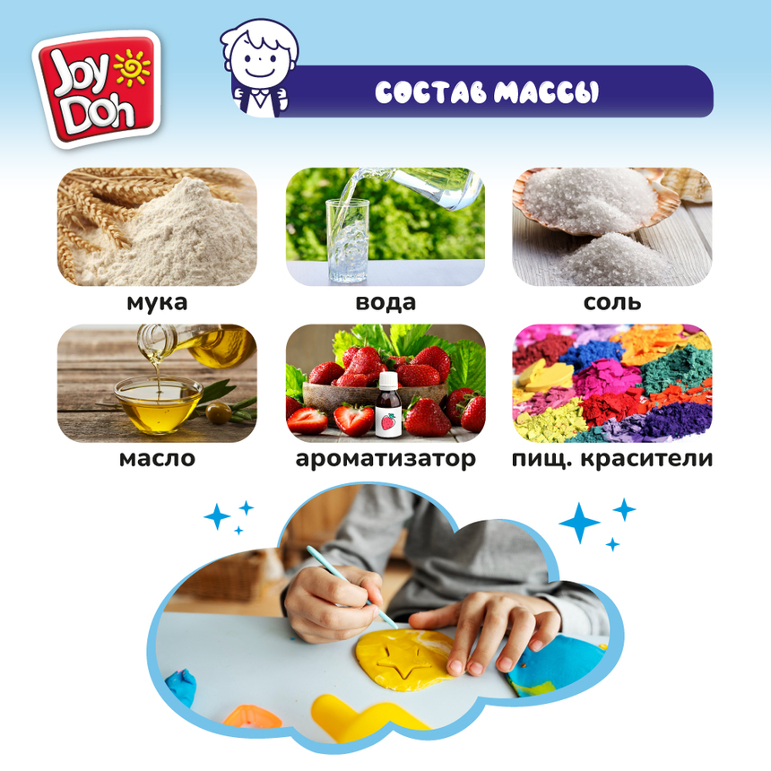 Масса для лепки Joy-Doh, набор МИНИ БЕТОНОМЕШАЛКА TRUK-056 pot