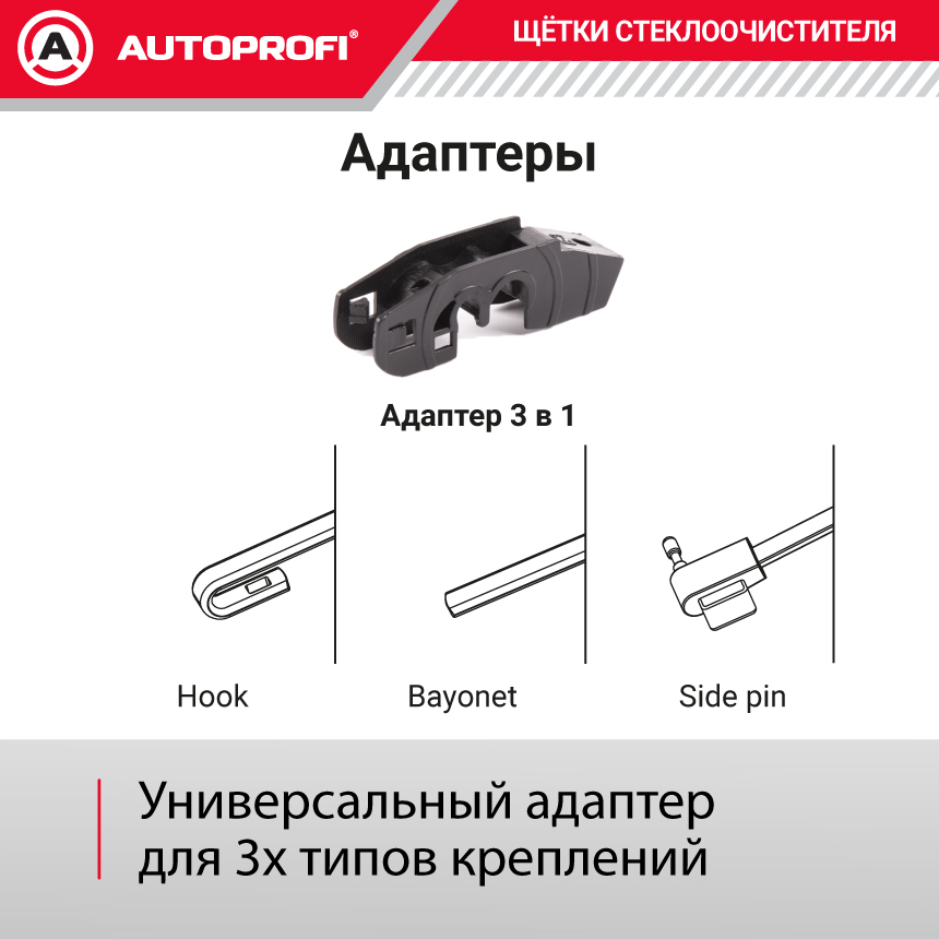 Щетка стеклоочистителя "AUTOPROFI", каркасная STD-18