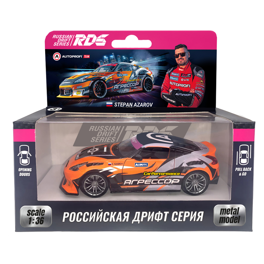 Коллекционная металлическая модель RDS Nissan 370Z (S.AZAROV), 1:36 РДС RDS-370Zagr