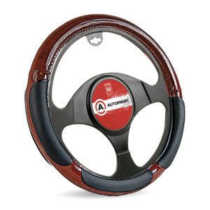 Спонжевая оплетка руля AUTOPROFI SP-5022 BK (M)