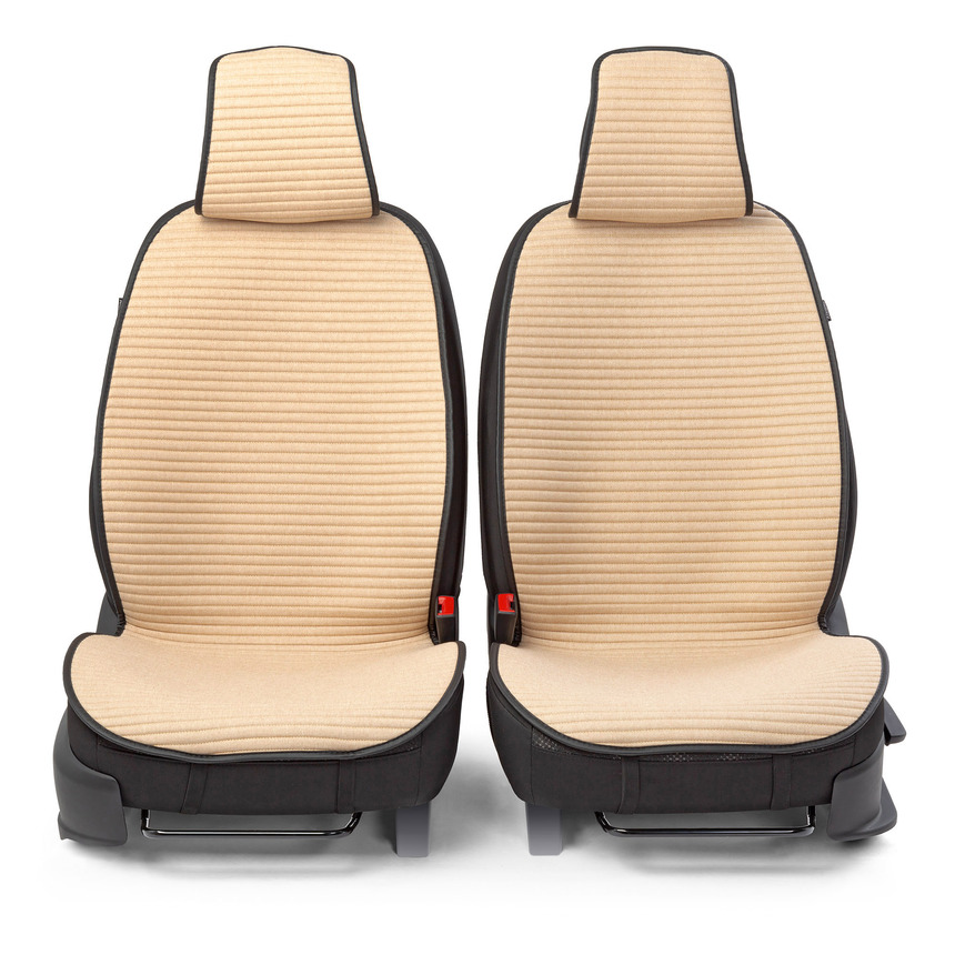 Накидки на передние сиденья "Car Performance", 2 шт., fiberflax CUS-1042 BE