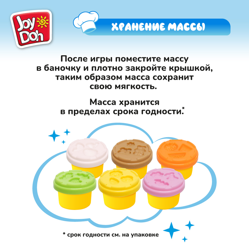 Масса для лепки Joy-Doh, набор ФРУКТОВОЕ РАЗНООБРАЗИЕ FRUT-168 pot
