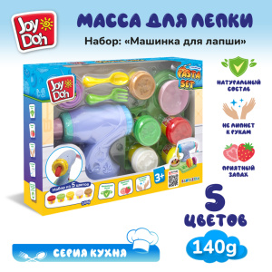 Масса для лепки Joy Doh, набор - МАШИНКА ДЛЯ ЛАПШИ PASTA-140 pot