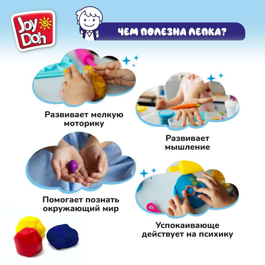 Масса для лепки Joy-Doh, набор МИНИ БЕТОНОМЕШАЛКА TRUK-056 pot