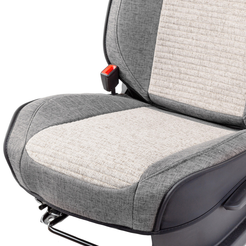 Каркасные 3D накидки на передние сиденья "Car Performance", 2 шт., fiberflax CUS-3024 D.GY/L.GY