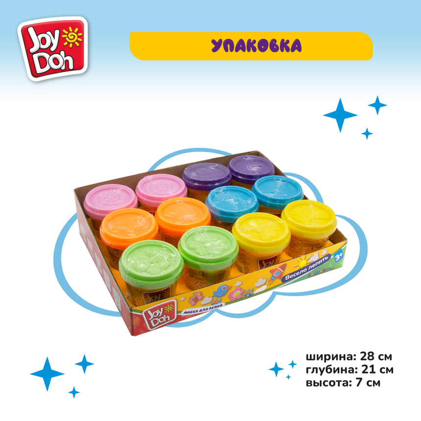 Масса для лепки Joy-Doh, 1 баночка (112 г) на дисплее POT-01/112 PDQ