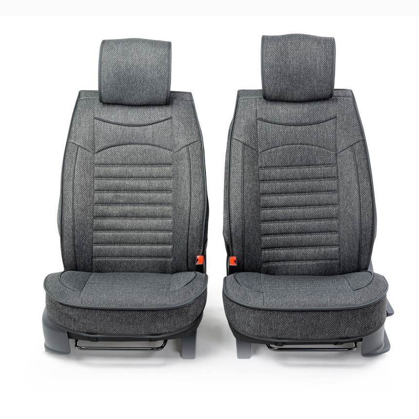 Каркасные накидки на передние сиденья "Car Performance", 2 шт., гобелен CUS-2082 D.GY