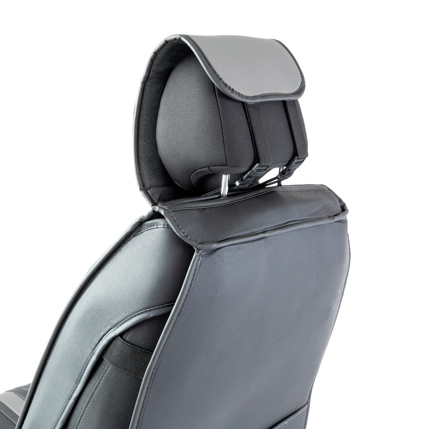 Каркасные 3D накидки на передние сиденья "Car Performance", 2 шт., экокожа CUS-3012 BK/GY