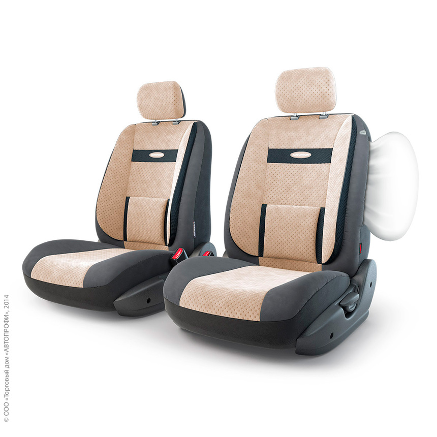 Чехлы на сиденья трансформеры COMFORT передний ряд TRS/COM-001 BK/L.BE