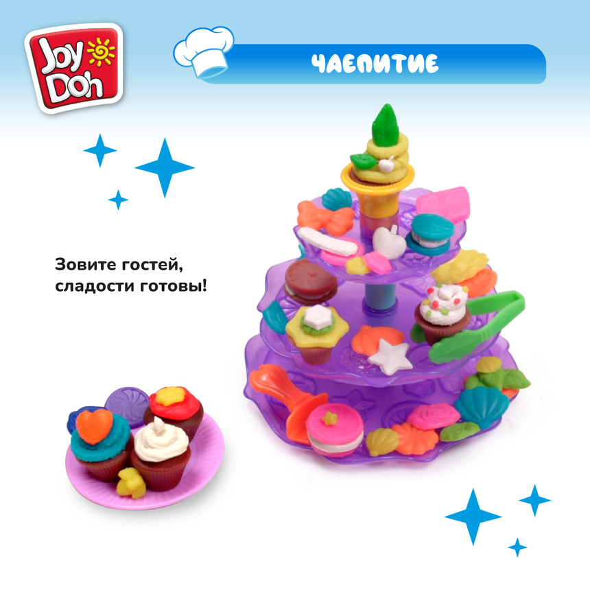Масса для лепки Joy-Doh, набор БАШНЯ СЛАДКОЕЖКИ CUPC-200 pot
