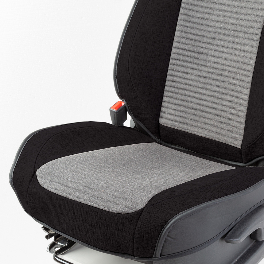 Каркасные 3D накидки на передние сиденья "Car Performance", 2 шт., fiberflax CUS-3024 BK/GY