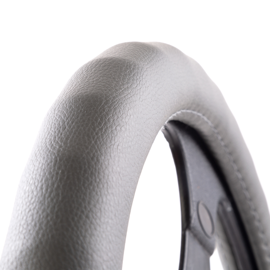 Оплётка руля AUTOPROFI из экокожи AP-1911 D.GY (M)