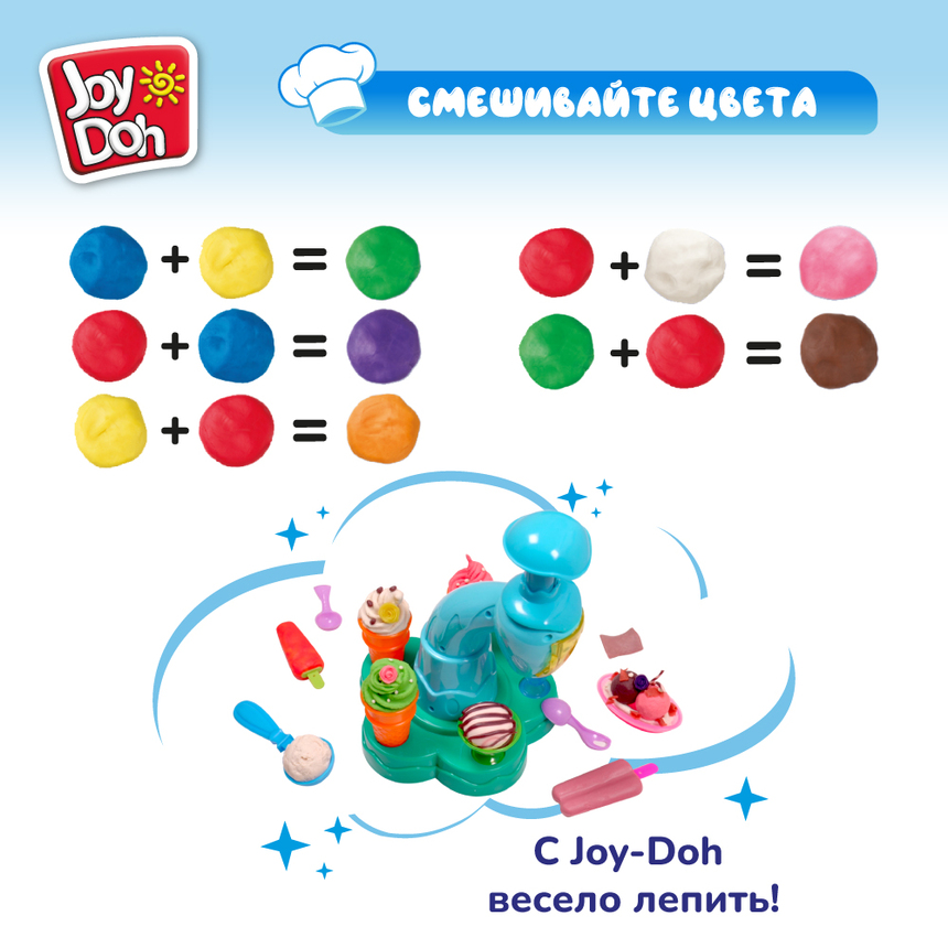 Масса для лепки Joy Doh, набор ФАБРИКА МОРОЖЕНОГО ICEC-250 pot