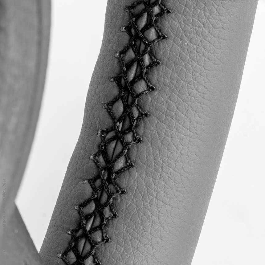 Оплётка для перетяжки руля AUTOPROFI SAM-100 BK/GY (M)