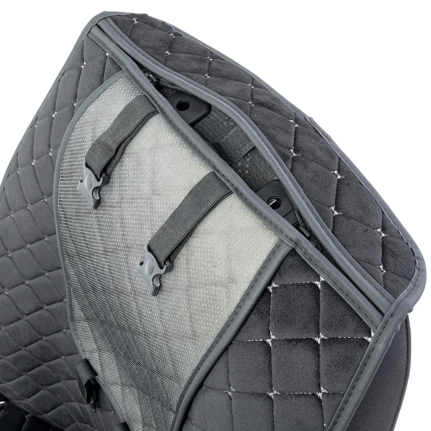 Накидки на передние сиденья "Car Performance", 2 шт., алькантара CUS-1012 BK/GY