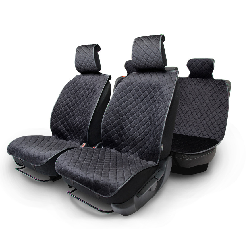 Накидки на сиденья автомобиля "Car Performance" (на весь салон), алькантара CUS-1015 BK/BK