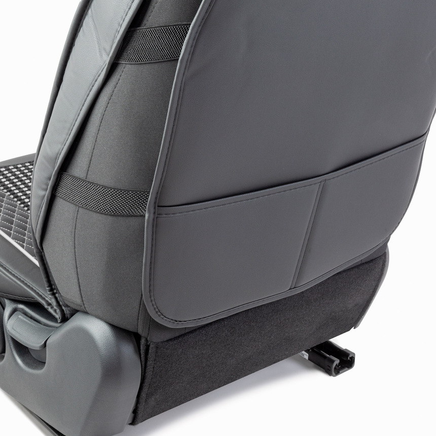 Каркасные накидки на передние сиденья "Car Performance", 2 шт., экокожа CUS-2102 BK/GY