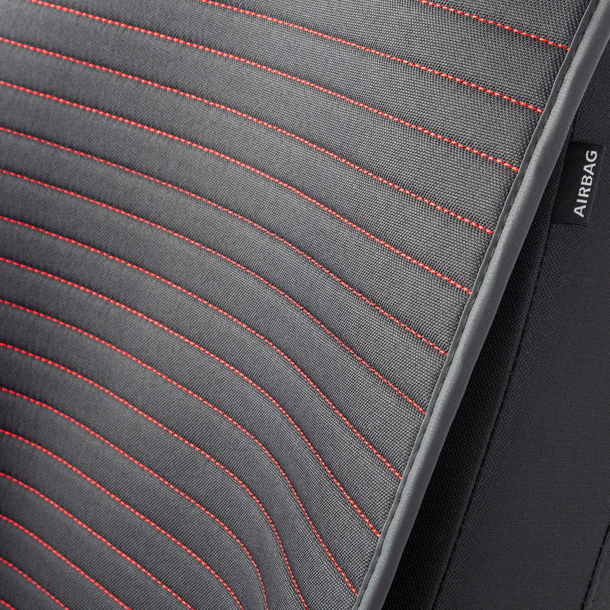 Накидки на передние сиденья "Car Performance", 2 шт., fiberflax CUS-1022 BK/RD
