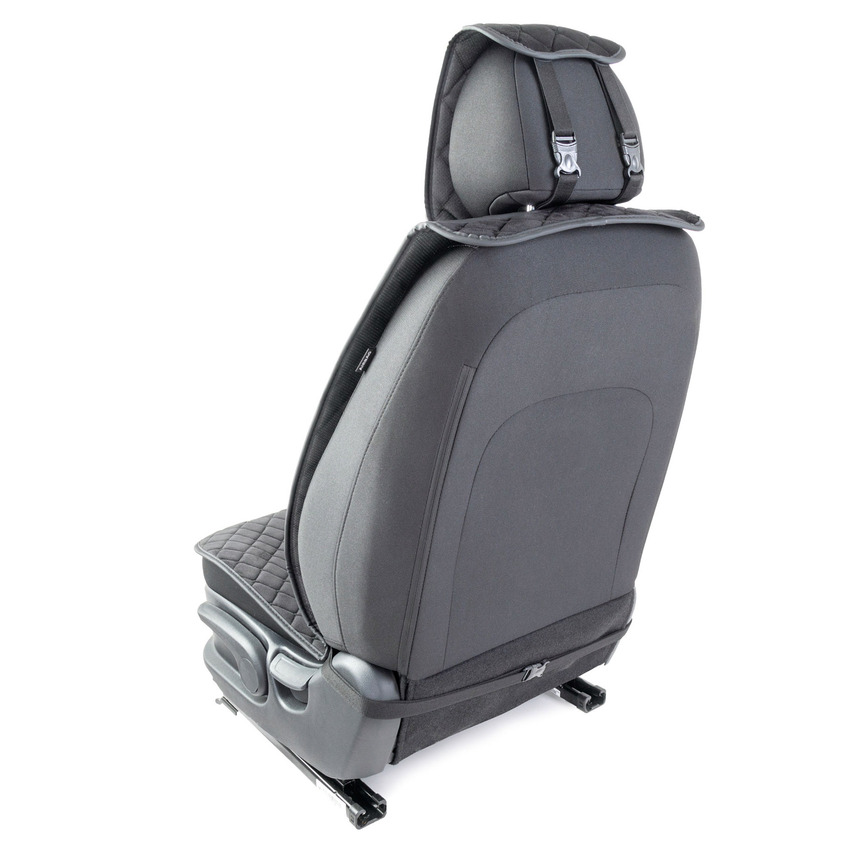 Накидки на передние сиденья "Car Performance", 2 шт., алькантара CUS-1012 BK/BK