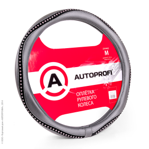 Оплётка руля AUTOPROFI AP-1414 BK/PINK (M)