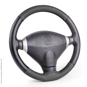 Оплётка для перетяжки руля AUTOPROFI SAM-100 BK/BK (M)