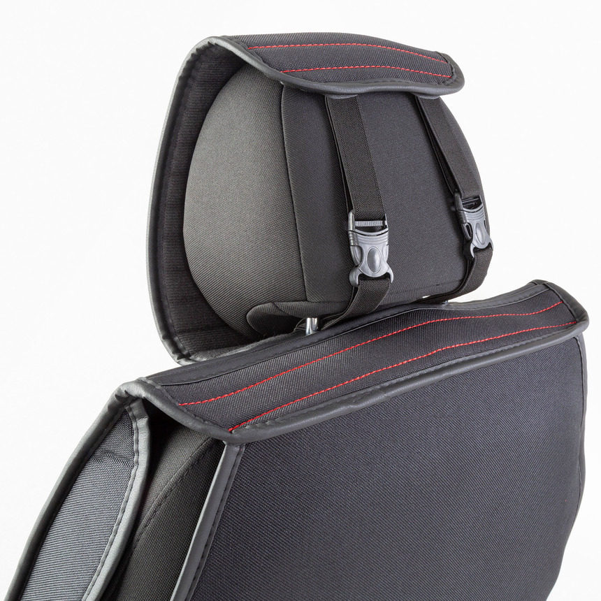 Каркасные накидки на передние сиденья "Car Performance", 2 шт., fiberflax CUS-2022 BK/RD