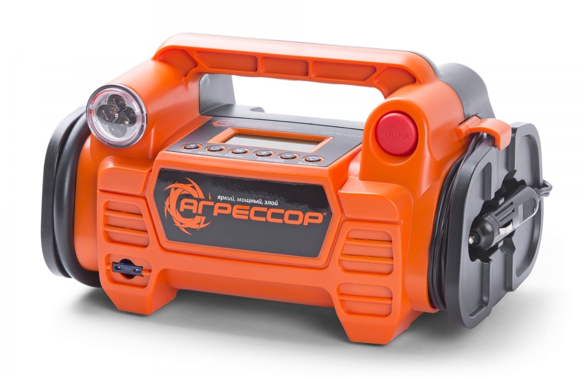 Компрессор для накачки шин — вид спереди